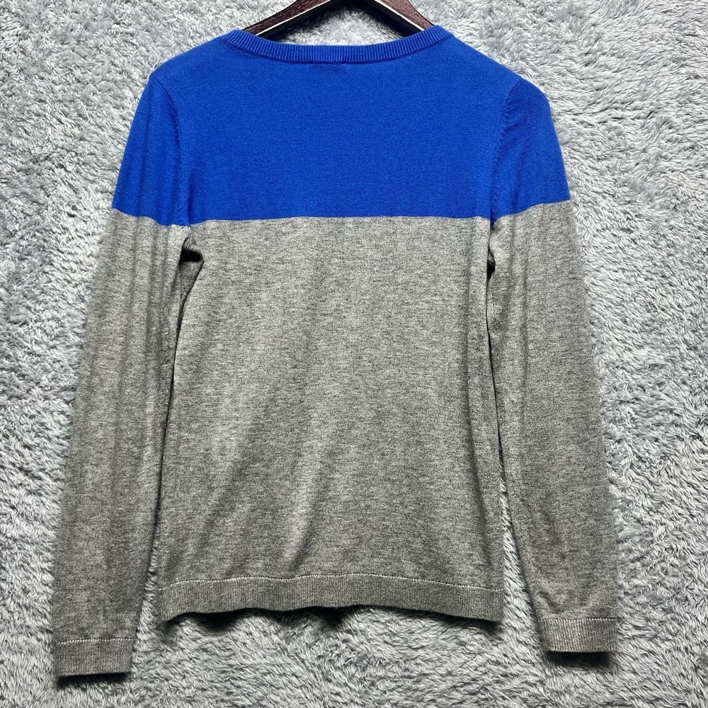 Talbots Sweater Womens‎ Petite Medium PM Blue Gray Penquins Lambswool Blend - Picture 4 of 9